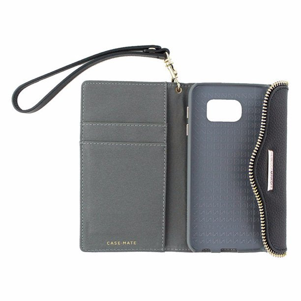 Case-Mate Rebecca Minkoff Genuine Leather Folio Wristlet for Samsung Galaxy S6 - Black