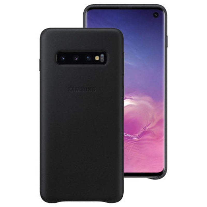 Official Genuine Leather Protective Cover for Samsung Galaxy S10 - Black